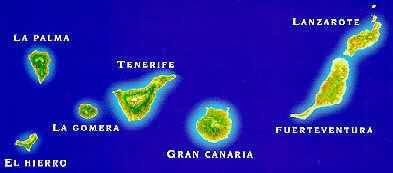 Mapa de Las Canarias
